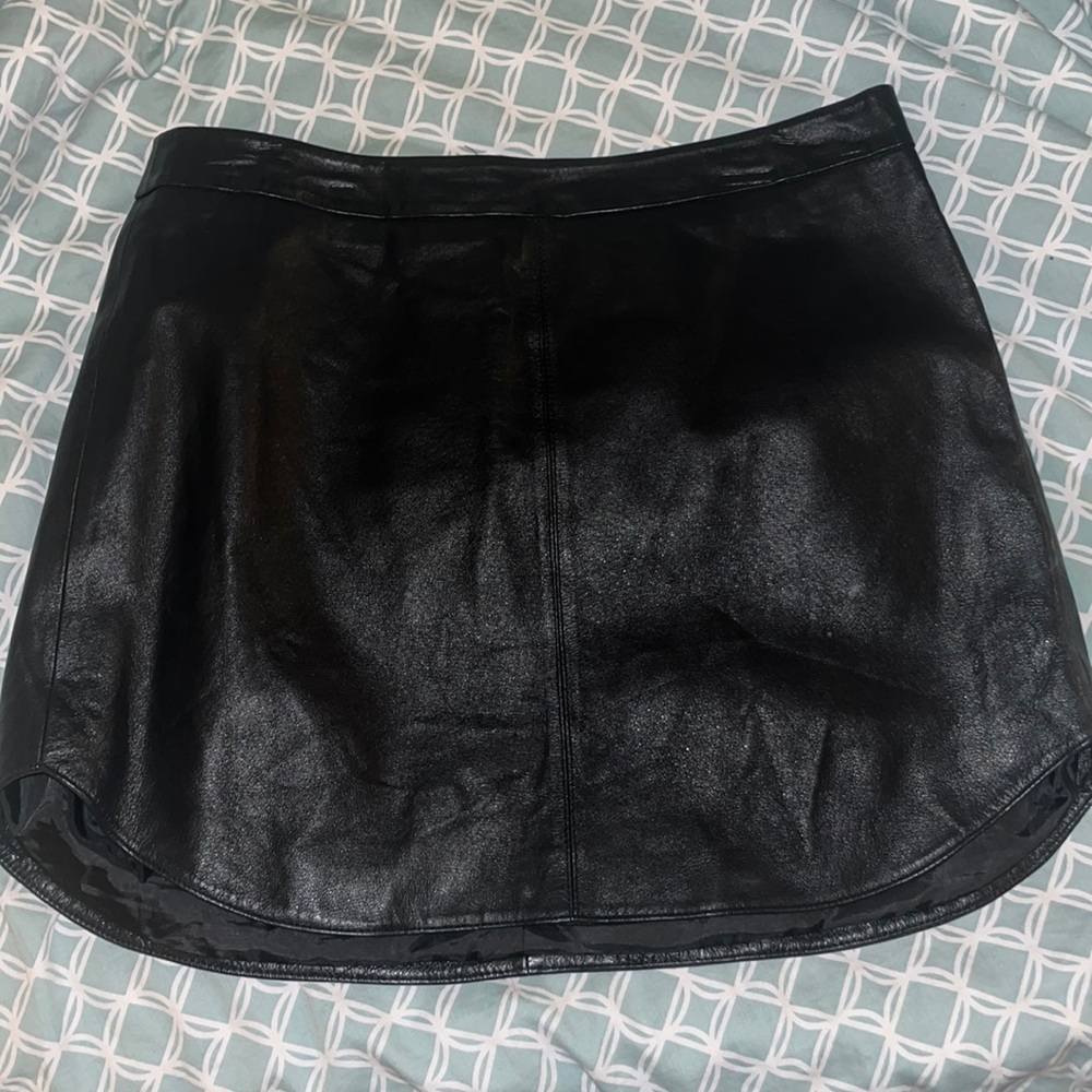 BB Dakota black leather skirt size 8